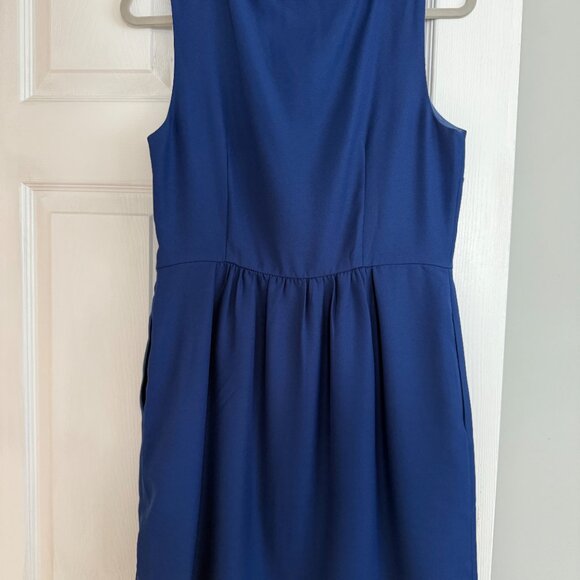 J Crew Factory Sleeveless Blue Shift Dress Sz 10 - Picture 4 of 4